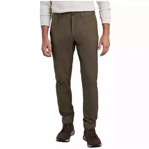 NWT KIRKLAND SIGNATURE Men’s Green Stretch Tech Pant 32x32 Zip Pockets Comfort